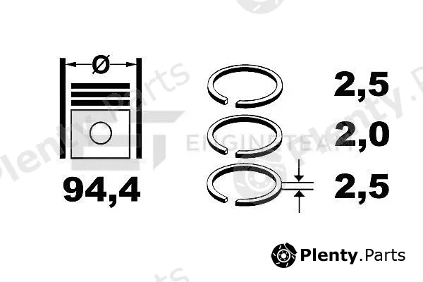Et Engineteam R1007100 — Piston Ring Kit