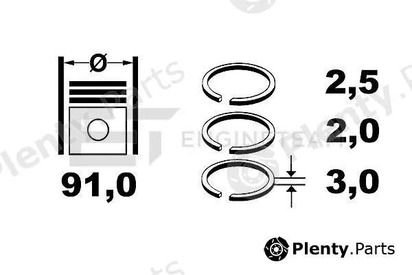 Et Engineteam R4001000 — Piston Ring Kit