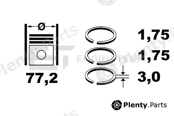 Et Engineteam R4001700 — Piston Ring Kit