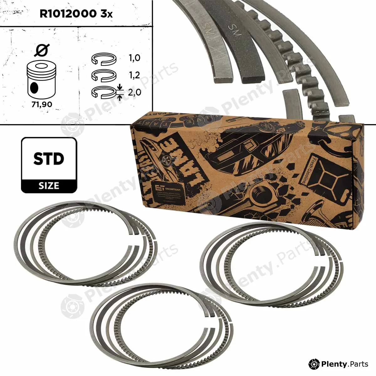 Et Engineteam R1012000VR1 — Piston Ring Kit