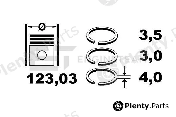 Et Engineteam R1006500 — Piston Ring Kit