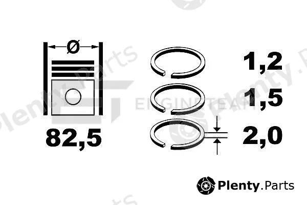 Et Engineteam R1006700 — Piston Ring Kit