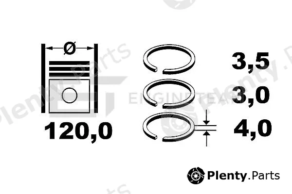 Et Engineteam R1003100 — Piston Ring Kit