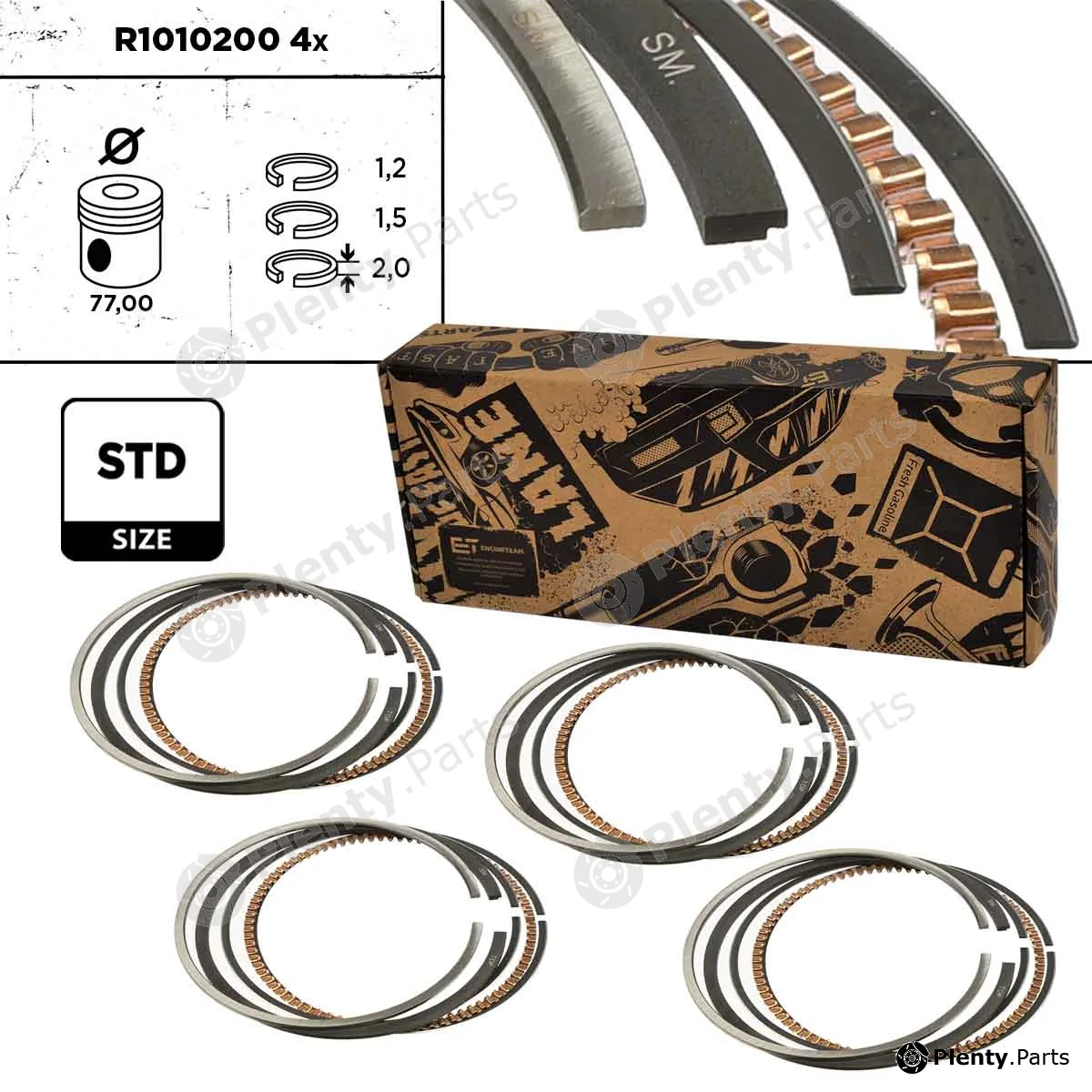 Et Engineteam R1010200VR1 — Piston Ring Kit
