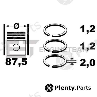 Et Engineteam R1012600 — Piston Ring Kit