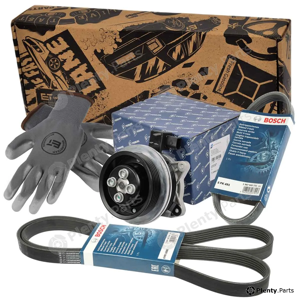 Et Engineteam PW0010VR3 — Water Pump + V-Ribbed Belt Kit