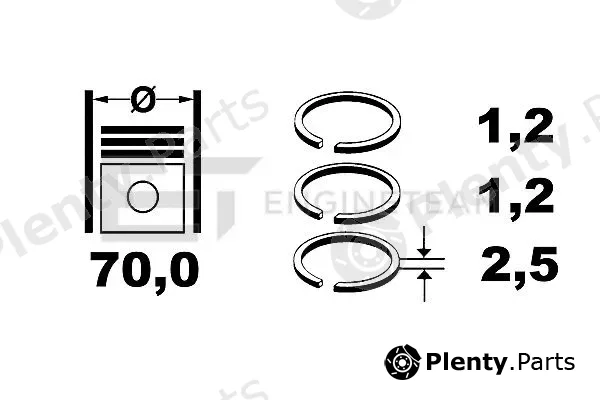 Et Engineteam R1001700 — Piston Ring Kit