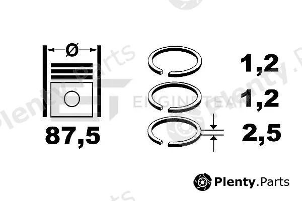 Et Engineteam R1002600 — Piston Ring Kit