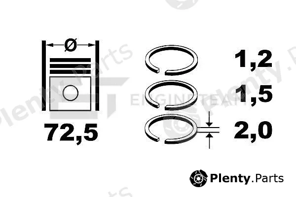 Et Engineteam R1007300 — Piston Ring Kit