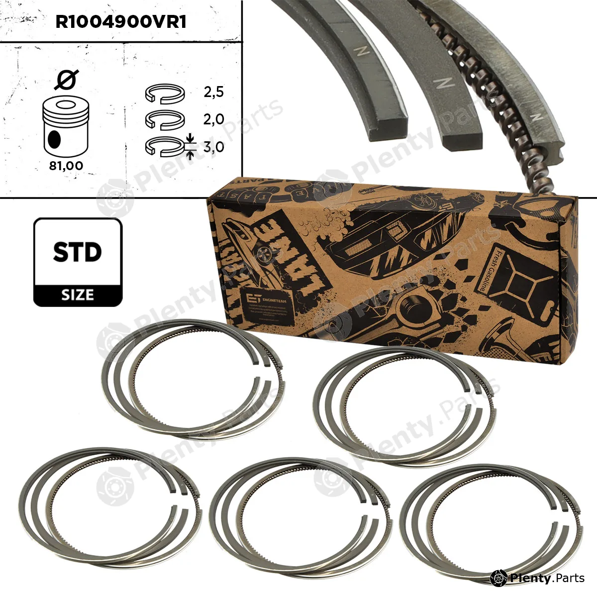 Et Engineteam R1004900VR1 — Piston Ring Kit