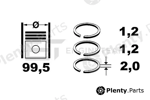 Et Engineteam R4000700 — Piston Ring Kit