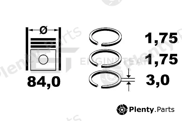 Et Engineteam R1003500 — Piston Ring Kit