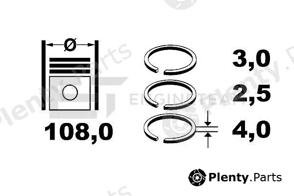 Et Engineteam R1006200 — Piston Ring Kit