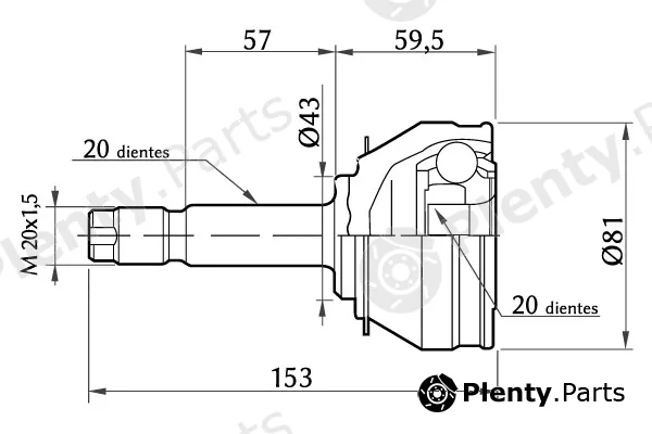 KSH Europe 1860.0068020 — Joint Kit, drive shaft