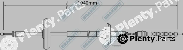 Apec BBC3394 — Cable Pull, parking brake Brake Fit