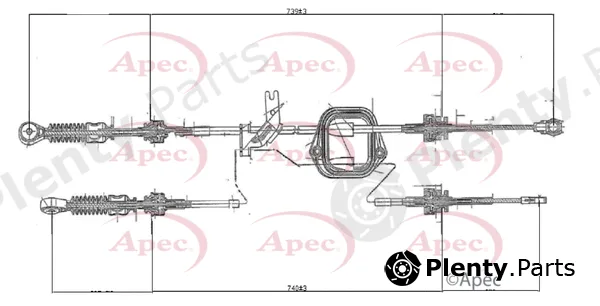 Apec CAB7015 — Cable Pull, manual transmission Apec