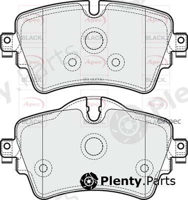 Apec PAD2030B — Brake Pad Set, disc brake Apec Black