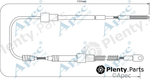 Apec CAB1020 — Cable Pull, parking brake Apec