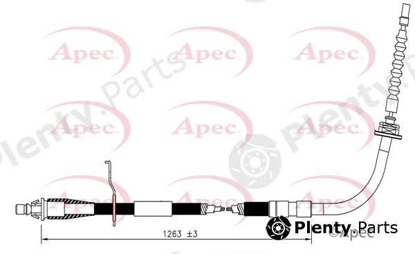 Apec CAB1609 — Cable Pull, parking brake Apec