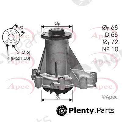Apec AWP1357 — Water Pump, engine cooling Apec