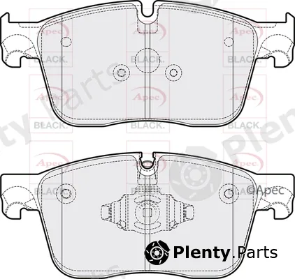 Apec PAD2113B — Brake Pad Set, disc brake Apec Black