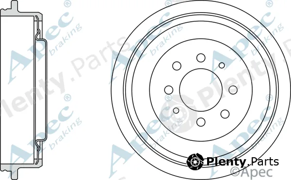 Apec DRM9511 — Brake Drum Apec