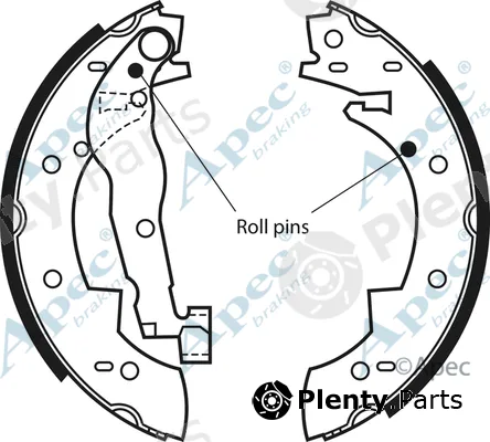 Apec SHU117 — Brake Shoe Set Apec