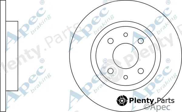 Apec DSK551 — Brake Disc Apec