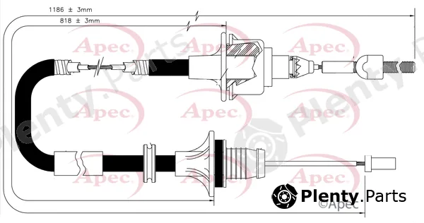 Apec CAB5007 — Cable Pull, clutch control Apec