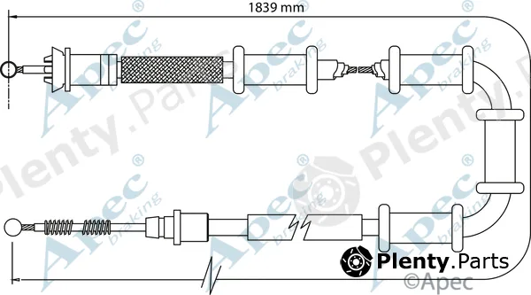 Apec CAB1103 — Cable Pull, parking brake Apec