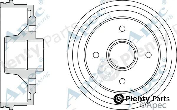 Apec DRM9132 — Brake Drum Apec