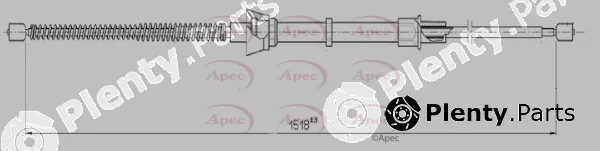 Apec CAB1618 — Cable Pull, parking brake Apec