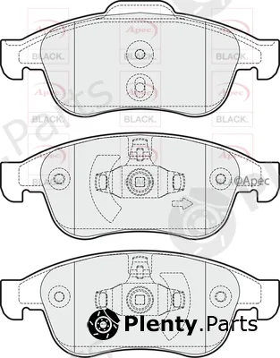 Apec PAD1669B — Brake Pad Set, disc brake Apec Black