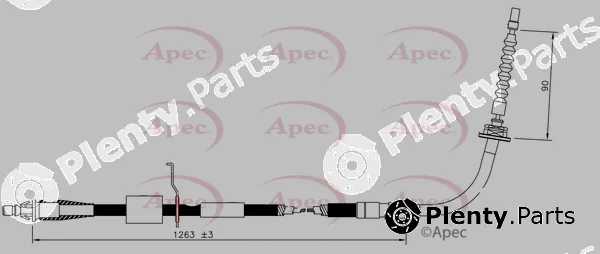 Apec CAB1610 — Cable Pull, parking brake Apec