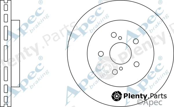 Apec DSK2580 — Brake Disc Apec