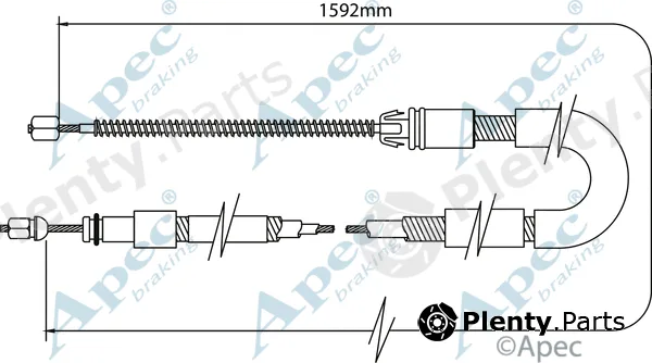 Apec CAB1076 — Cable Pull, parking brake Apec