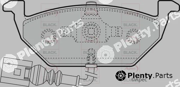 Apec PAD1109B — Brake Pad Set, disc brake Apec Black
