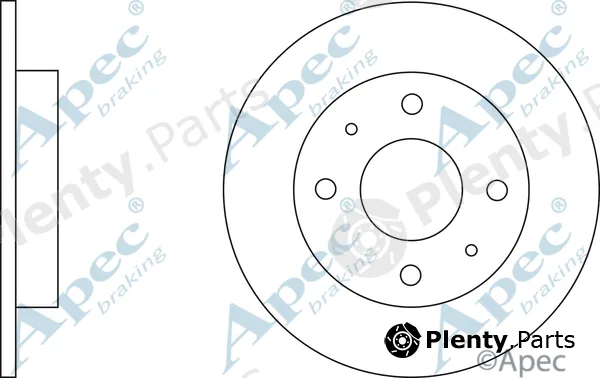 Apec DSK2302 — Brake Disc Apec