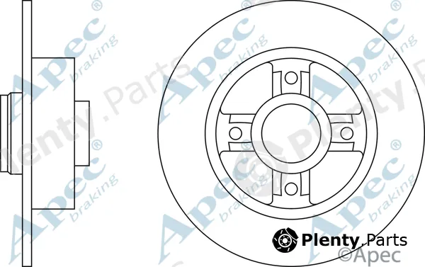 Apec DSK2235 — Brake Disc Apec
