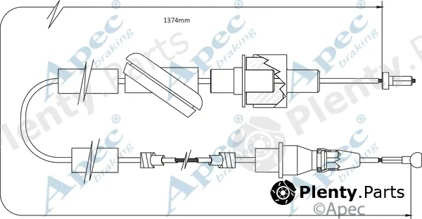 Apec CAB5003 — Cable Pull, clutch control Apec