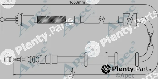 Apec CAB1111 — Cable Pull, parking brake Apec