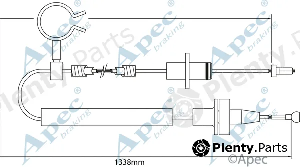 Apec CAB5002 — Cable Pull, clutch control Apec