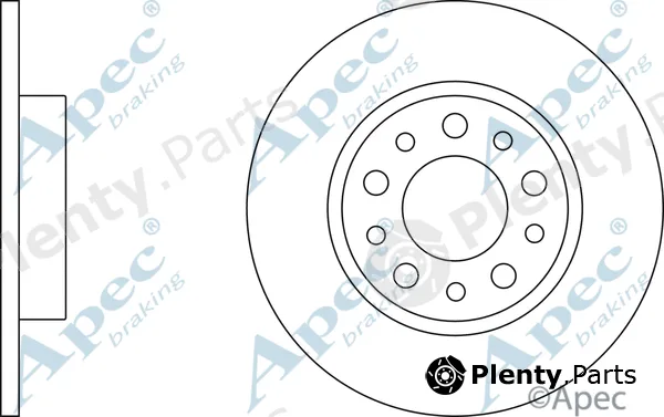 Apec DSK2430 — Brake Disc Apec