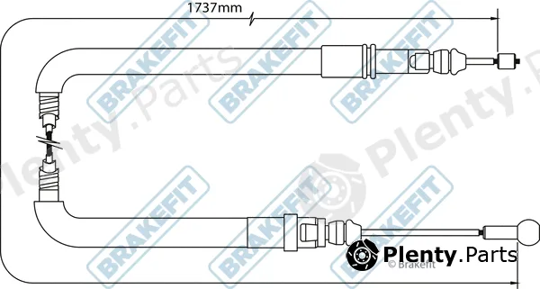 Apec BBC3063 — Cable Pull, parking brake Brake Fit