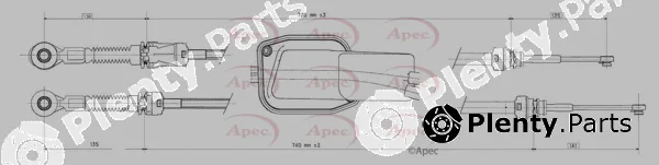 Apec CAB7019 — Cable Pull, manual transmission Apec