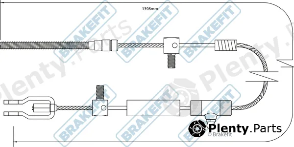 Apec BBC3392 — Cable Pull, parking brake Brake Fit