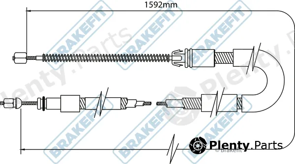 Apec BBC3077 — Cable Pull, parking brake Brake Fit