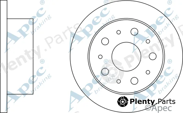 Apec DSK2625 — Brake Disc Apec