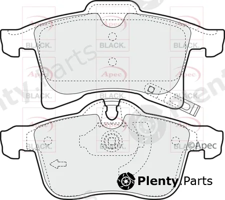 Apec PAD1348B — Brake Pad Set, disc brake Apec Black