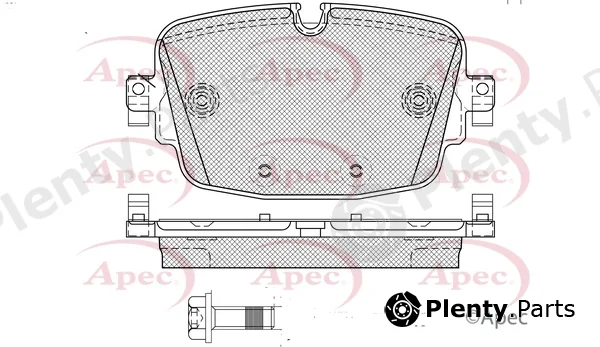 Apec PAD2616 — Brake Pad Set, disc brake Apec